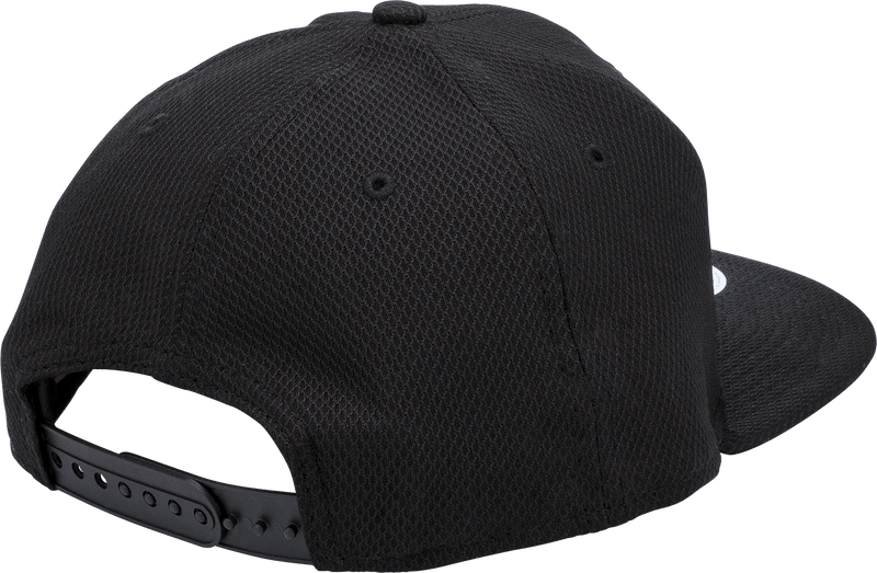 Back view fo the Black On Black, Mesh Snapback with DUDE Logo